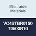 Mitsubishi Materials VC4STBR0150T0500N10 VC4STB Series Carbide Miracle End Mill, 4 Short Flute, Ball Nose Taper Shape, 10 mm Neck Length, 1.5 mm Corner Radius, 5? Taper Angle, 4 mm LOC