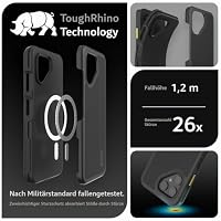 TUDIA DualShield Grip Hülle für Fairphone 6 (2025) [Kompatibel mit MagSafe-Zubehör] Militärstandard Doppelschichtige Stoßfeste Robuste Heavy-Duty Schutzhülle - Mattschwarz – Ansicht 2