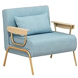 Nordic - Sofá cama convertible para adolescentes, dormitorio (azul