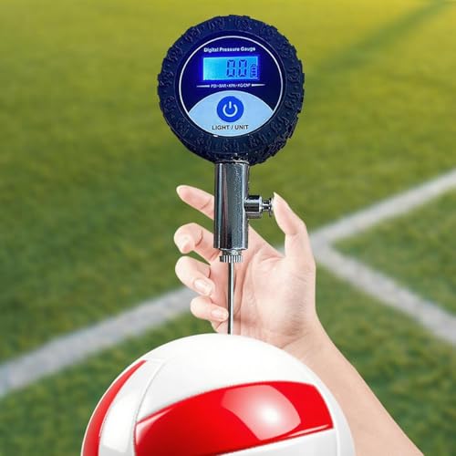 Inflador de bomba de bola con lector PSI preciso y pantalla digital para neumáticos 7