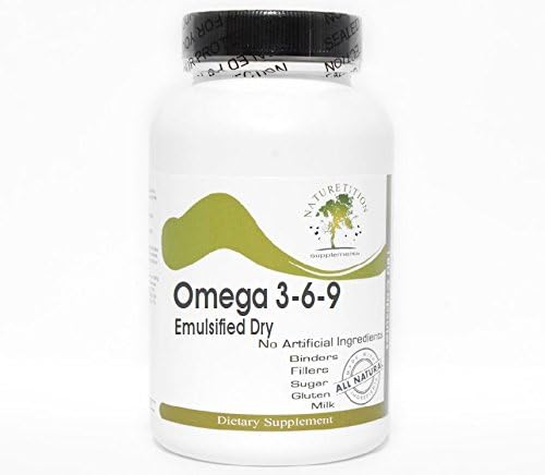Omega 3-6-9 Emulsified Dry ~ 200 Capsules - No Additives ~ Naturetition Supplements