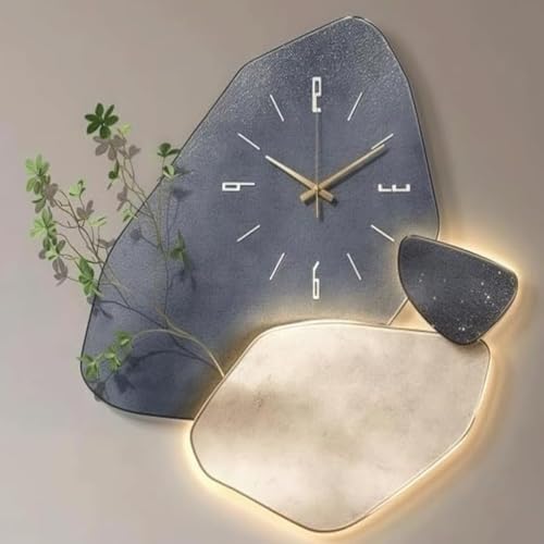 Horloge murale moderne en grès pour illuminer un salon sombre