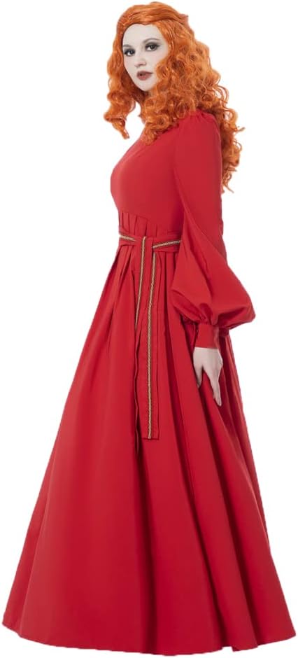 Women's Princess Bride Costume Buttercup Red Dress Cosplay Costume Halloween