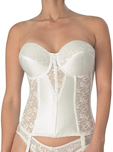 Carnival womens Full Figure Lace Corset bras, Ivory, 40C US