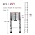 Telesladderladders Multi-Purpose Extendable Ladderladderladder 16.4Ft 17Ft 17.7Ft 18.4Ft 20Ft, Aluminumcopiextension Ladders for Rooftop Rv Attic Ho/6M/20Ft