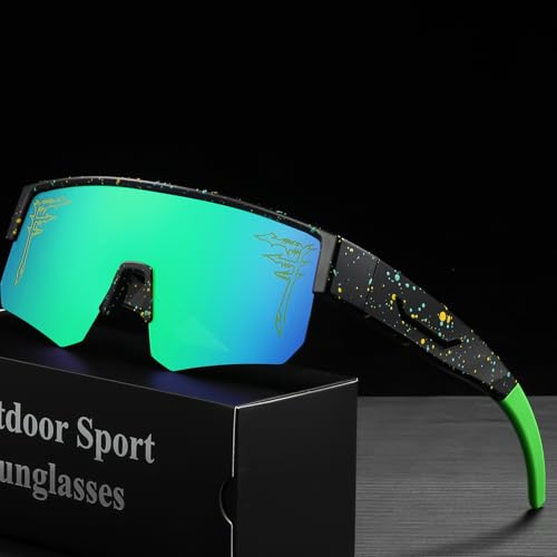 Image of FIXEROS Polarized Fit Over Glasses Sunglasses for Men Women Wrap Around Sports Goggles for Driving Cycling Fishing