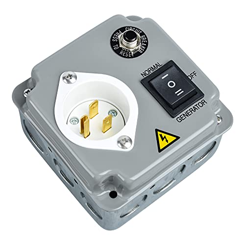 Generator Transfer Switches, Briidea 15 Amp 120V Generator Manual Transfer Switch With Circuit Breaker, Prewired #TOP6