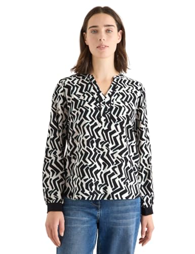 Cecil Damen Print-Bluse mit Tape