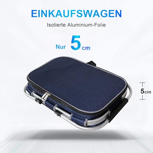 ABIUBIU Einkaufskorb Kühltasche Groß Isolierkorb KüHlkorb KüHltasche Picknickkorb Picknicktasche mit Zwei Griffen -für Reisen/Picknick/Einkaufen/Geschenk