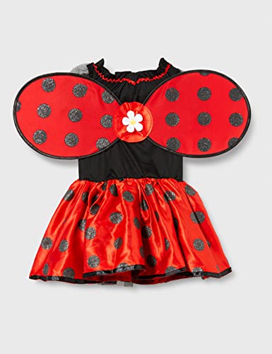 Amscan - Kinderkostuum lieveheersbeestje, jurk met vleugels, dier, rood/zwart, 12-24 maanden - Image 4