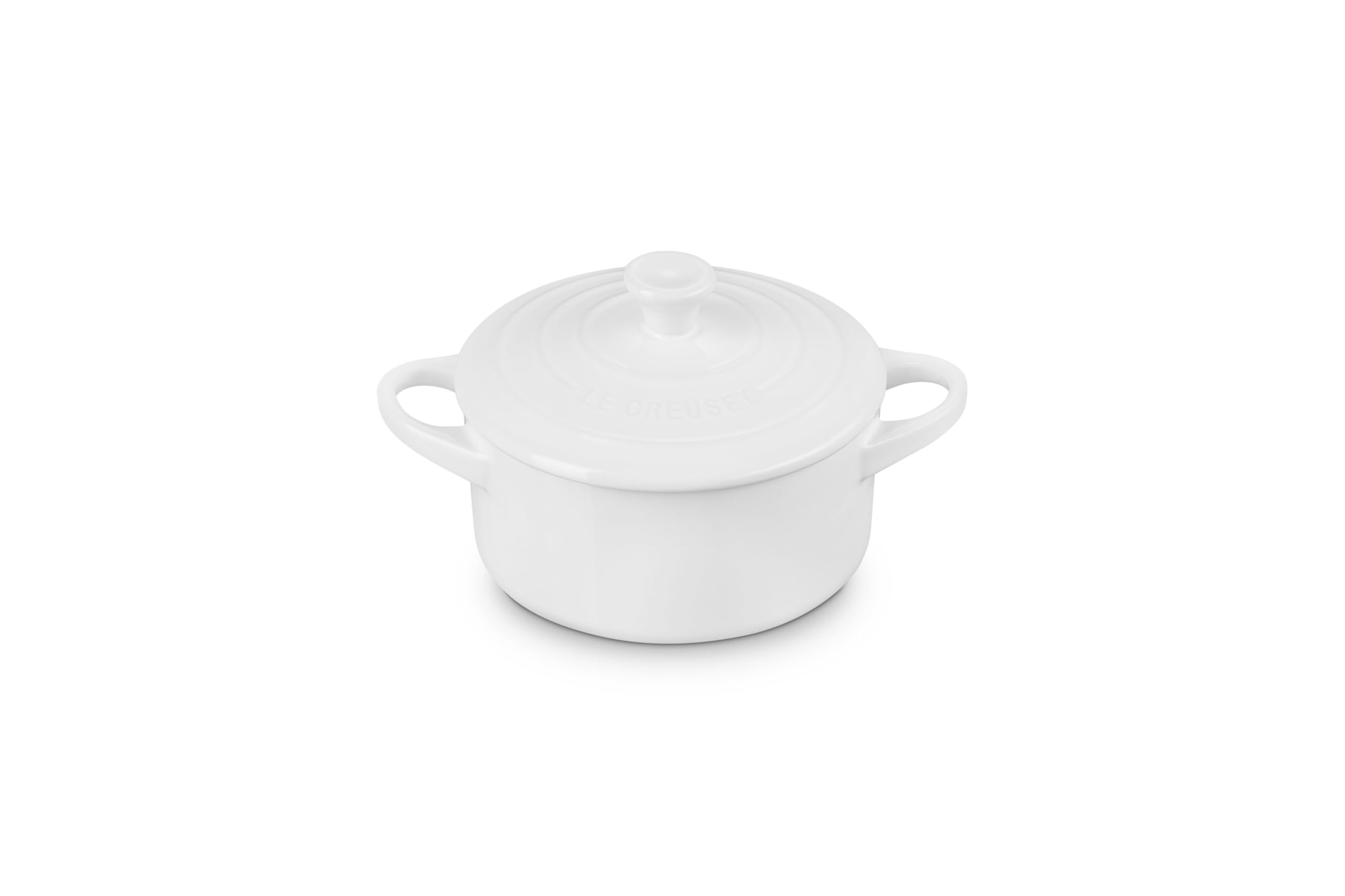 Stoneware Mini Round Cocotte, 14 oz., White
