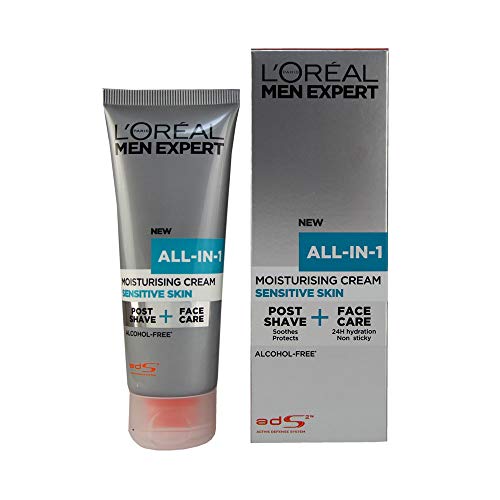 L'Oréal Men Expert All-In-One Soothing Post-Shave & Hydrating Face Cream for Sensitive Skin 75 ml