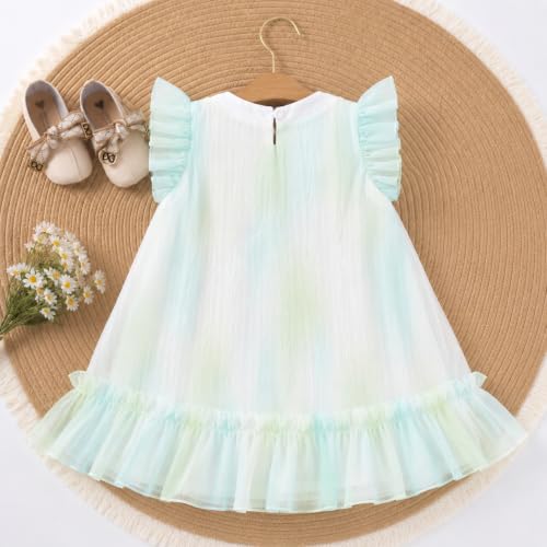 Image of Bold N Elegant Baby Girls Mesh Party Dress with Bow & Tulip Tassels
