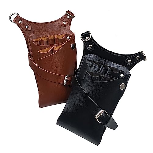 WOFASHPURET Hairdressing Waist Bag Barber Scissor Pouch 6 Slots Multifunctional Tool Holder for Grooming