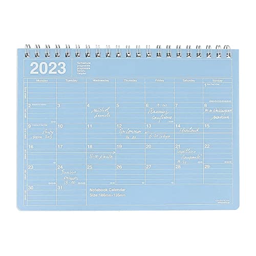 手帳 2023 スケジュール帳 ダイアリー 2023年1月始まり 月間ブロック S ノートブックカレンダー S マークス ブルー 23WDR-NB2-BL