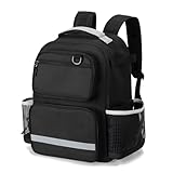 HODRANT Reinigungsrucksack mit Bodenplatte und wasserdichtem Boden, große Reinigungstasche mit mehreren Taschen für Haushaltsutensilien, Reinigungstasche für Zuhause und Auto, nur Tasche