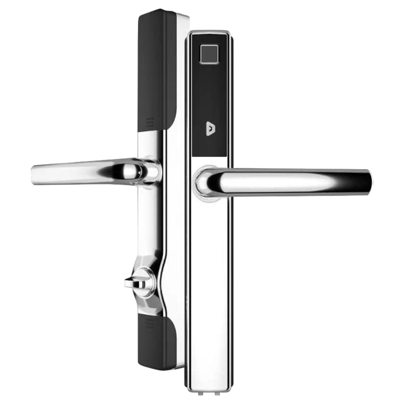 Blusafe Origin Smart Keyless Door Handle for Home Security, App Control, Key Card, Remote Lock/Unlock (Chrome + Bridge) - Image 3