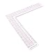 Hitefu 2PCS L Square Ruler for Sewing, Plastic L Angle and Curve Measure Tailor Tool, Clear Corner for Craft Measuring