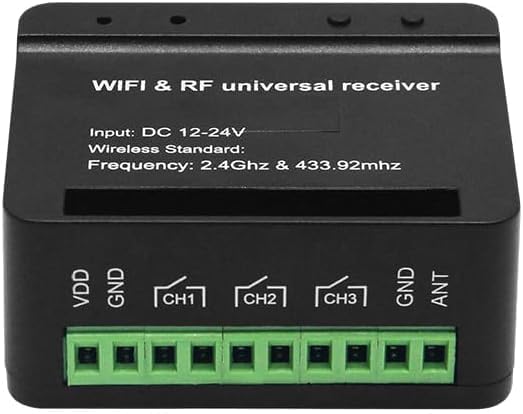 X X-HOUSE SM18-03W WiFi & RF Universal Controller, WiFi Remote Switch Relay with RF Function, APP Smart Remote Control for Automatic Swing Sliding Gate Opener Garage Door Opener