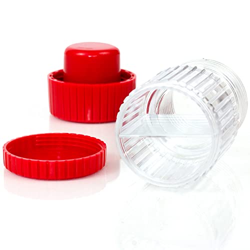 Image of HealthSmart Pill Crusher and Grinder, Crushes Vitamins and Tablets, Holds Up to 2 Pills, With Ergonomic Grips, Red