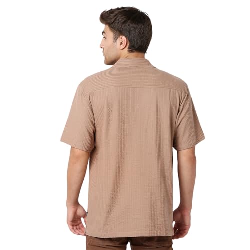 Image of Spykar Men's Relaxed Fit N /A Half Sleeve Printed Casual Shirts