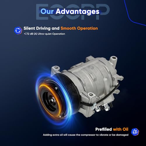 Image of ECCPP A /C Compressor with Clutch Fit for Jeep Grand Cherokee 3.0L 2007-2010 AC Compressor