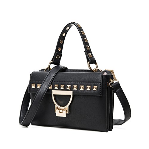 Sac en bandoulière rivets moto modulable 4 portages pour femme active