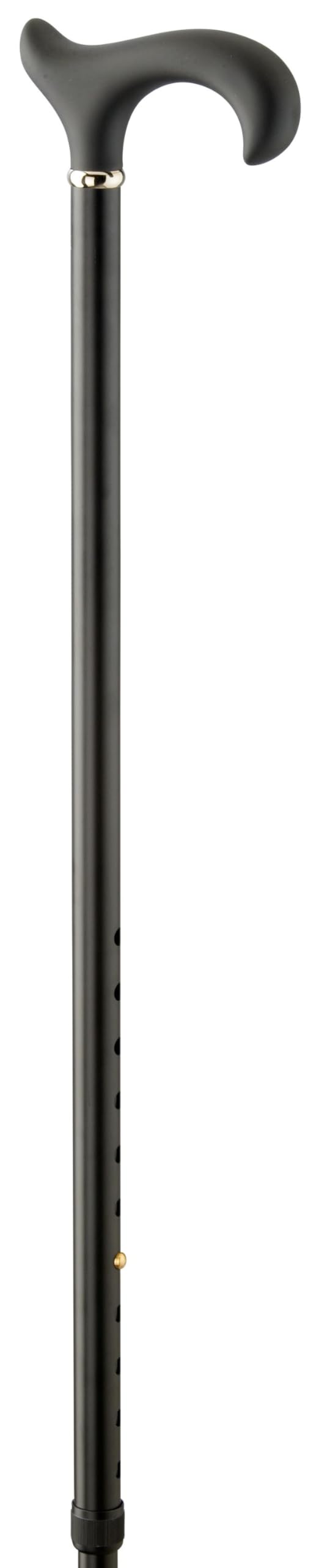 XL Design Gehstock Soft Ergonomic, ergonomischer Griff, Softbeschichtung, Stock Leichtmetall, schwarz pulverbeschichtet, höhenverstellbar, Gummipuffer