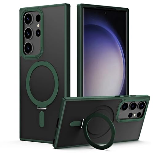 Coque Samsung S23 Ultra antichoc silicone mince et support magnétique mat