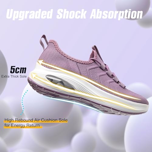 Image of Wide Toe Box Shoes Women Extra Wide Width Sneakers Air Cushion Road Running Shoes Ultra Light Tennis Gym Workout Training Shoes Breathable Walking Shoes with Arch Support