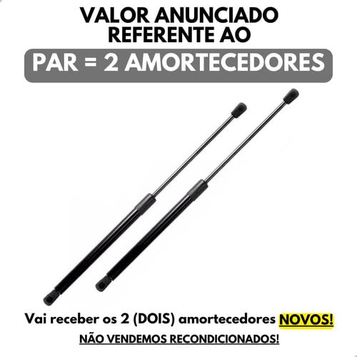 Par de Amortecedores para Tampa Porta Malas Traseira Hyundai HB20 2012-2020 - Mola Gas HB20