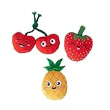 Fringe Studio Plush Dog Toy Set, Don’t Panic, We're Organic, Small 3 Piece Set, Pet Shop Collection (662053)