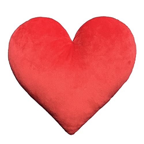 EvZ Official Certified Heart Emoji Pillow - 31cm Large Soft Plush Solid Red Heart-Shaped Emoticon Cushion - Official Emoji Licensed Romantic Gift for Valentine's Day, Anniversary & Wedding (Red)