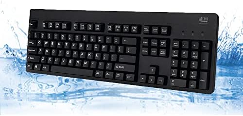 Adesso Easy touch 630Ub, Antimicrobial Waterproof Keyboard (AKB-630UB),Black