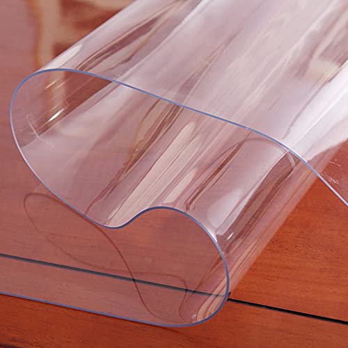 GSPURS Protecteur de Table Transparent, Nappe Transparente PVC écologique, Solide et essuyable 2mm pour Surface des Meubles Salle àmanger(Size:30x70cm/12x28in) Cover
