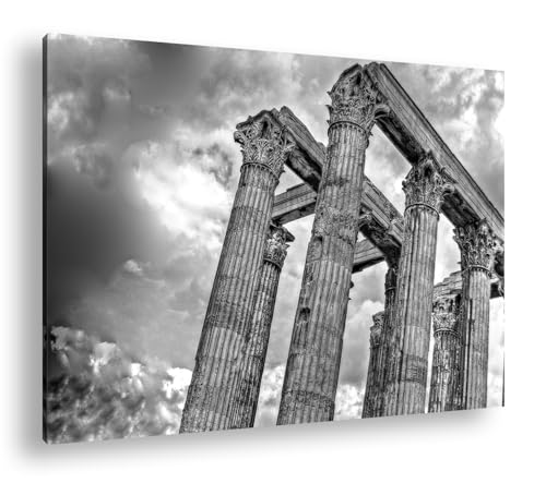 Image sur toile Athènes deyoli grand format noir et blanc