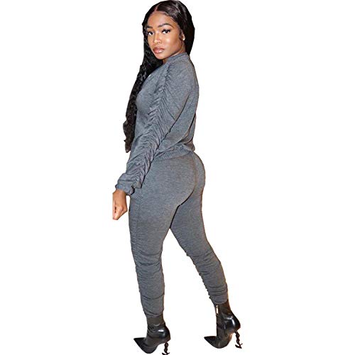 Buy Women's Casual Two Piece Outfits Stacked Sweatsuits 2 Pc Sets
