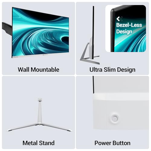 ZEBRONICS A24FHD LED Monitor, 24 inch (60.96cm), 250 nits, 100Hz, Slim Design, FHD, 1080p, Wall Mountable, HDMI, VGA, Ultra Slim Bezel, Metal... - Image 6