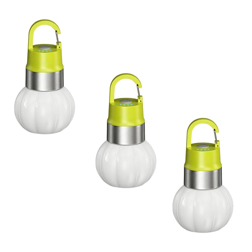 Camping Keychain Lights, 3Pcs Rechargeable Mini Tent Light with Hook