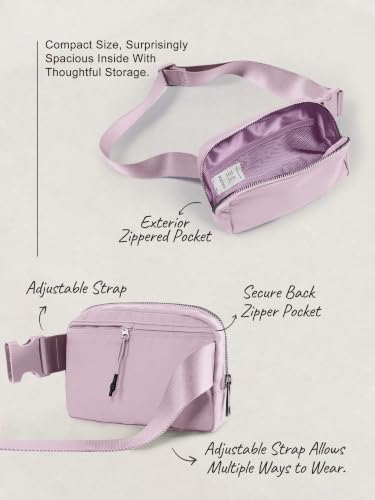 Image of ODODOS Unisex Mini Belt Bag with Adjustable Strap Small Fanny Pack for Workout Running Traveling Hiking, Lavender