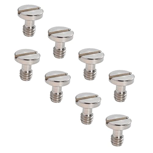 SHINEOFI 8pezzi Viti Per Treppiede Fotografico in Ferro Nichelato Da Vite Di Montaggio Compatibile Con Gimbal e Piastra Sgancio Rapido Resistente Per Camere Dslr