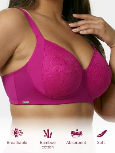 Image of Enamor Bamboo Cotton IB26, Women's Full Support Bra - 3X Softer, 4X More Absorbent, Antimicrobial, Non-Padded, Wirefree, High Coverage