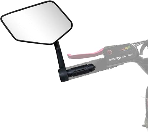 Urby Soporte de manillar de espejo de bicicleta para scooter eléctrico de neumáticos gruesosbicicleta, bicicleta eléctrica, fabricado con cristal