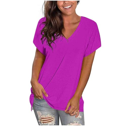 Camiseta Personalizada Mujer Manga Corta Camisa Personalizar Cuello en V - Regalos Personalizados Tus Fotos y Textos A Todo Tops Fiesta Uniformes Sociedades Regalos Personalizados