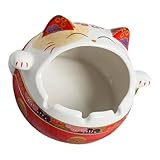 INOOMP Cenicero de Cerámica Forma de Bandeja para Colillas, Diseño Único para Escritorio y Decoración Navideña en Espacios de Trabajo