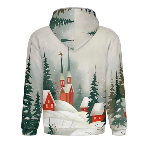 Sweat à capuche homme fermeture éclair complète haut chaud rouge - 4