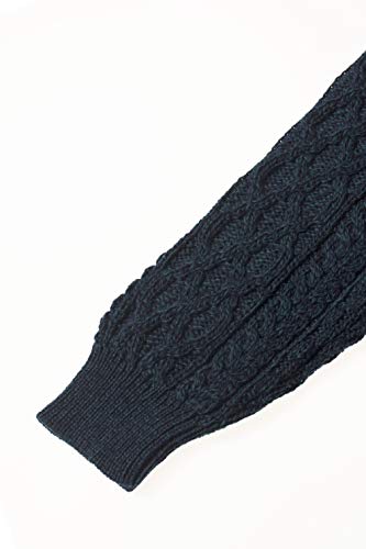 Image of Aran Crafts Men's Irish Soft Cable Knitted Zip Neck Jacket (100% Merino Wool)