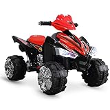 Kidzone 12V Kids Battery Powered Electric 4-Wheeler Quad Toddler Motorcycle Ride-On ATV with 2...