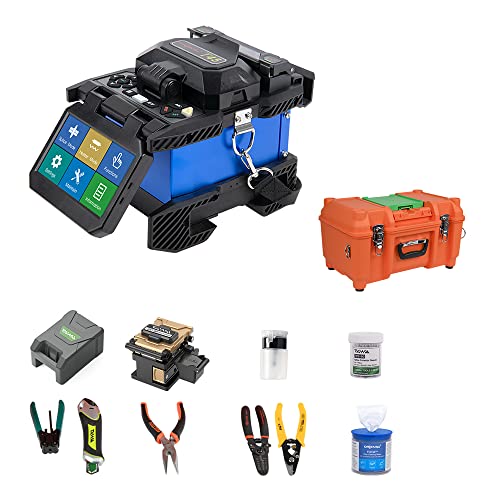 ORIENTEK Fiber Fusion Splicer Kit Core Alignemnt Orientek T45 Fusionadora Splicing Machine + FC-30 Fiber Cleaver + Fast 7s Splicing 18s Heating + 4.3 inch Touch Screen.+ Spare Electrodes image 5