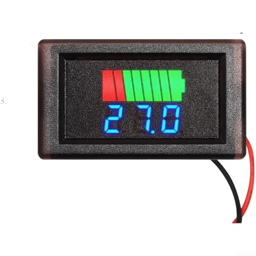 Consejos para Comprar pantalla polaroid los mejores 5. 46 Voltímetro digital impermeable para 12-60 V, batería eléctrica para motocicleta, monitor de voltaje con protección de polaridad inversa y pantalla LED dual, rojo